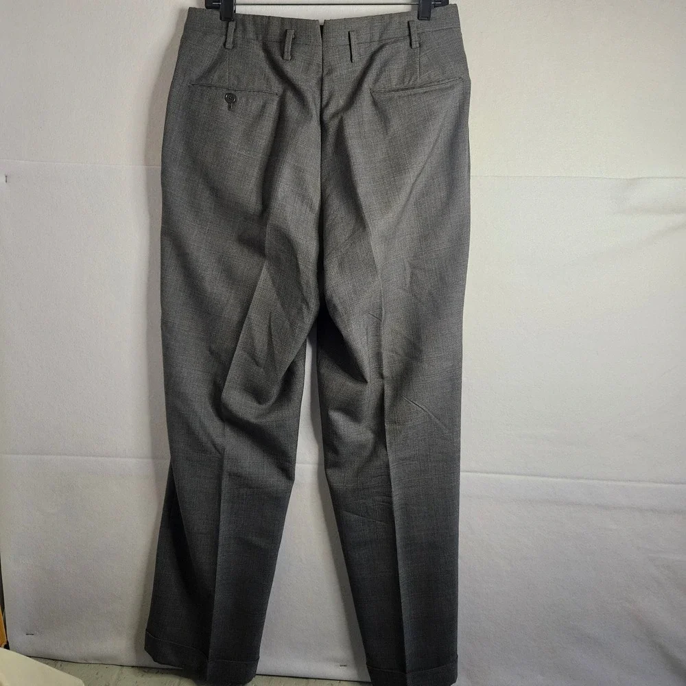 Vtg Hickey Freeman Mens Gray Glen Plaid Suit George J Good Berkeley Wool 42R 32W
